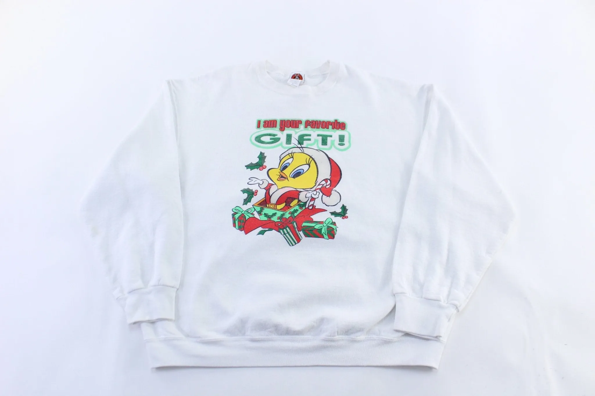 2004 Looney Tunes Tweety Christmas Graphic Sweatshirt