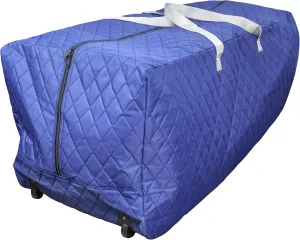 75 Gallon Heavy Duty Rolling Duffle Bag  Quilted, Durable Moving & Storage Bag with Wheels  Extra Large Capacity for Dorm, Holiday, Travel or Seasonal Use in BlueColor by Simple Living Solutions