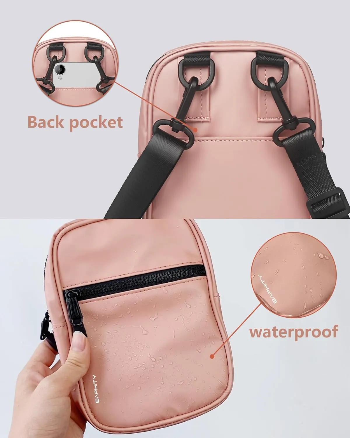 BAPHITY Crossbody Bag Sling Purses for Women Trendy, Convertible Multi Position Fanny Back Pack Sling Bag for Women Cross Body
