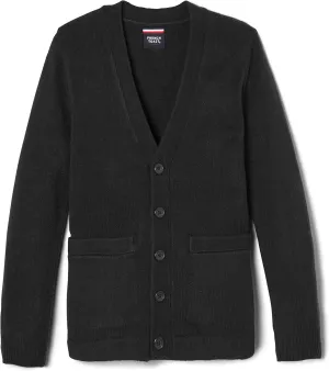 French Toast Boys' Anti-Pill V-Neck Cardigan Sweater (Standard & Husky)