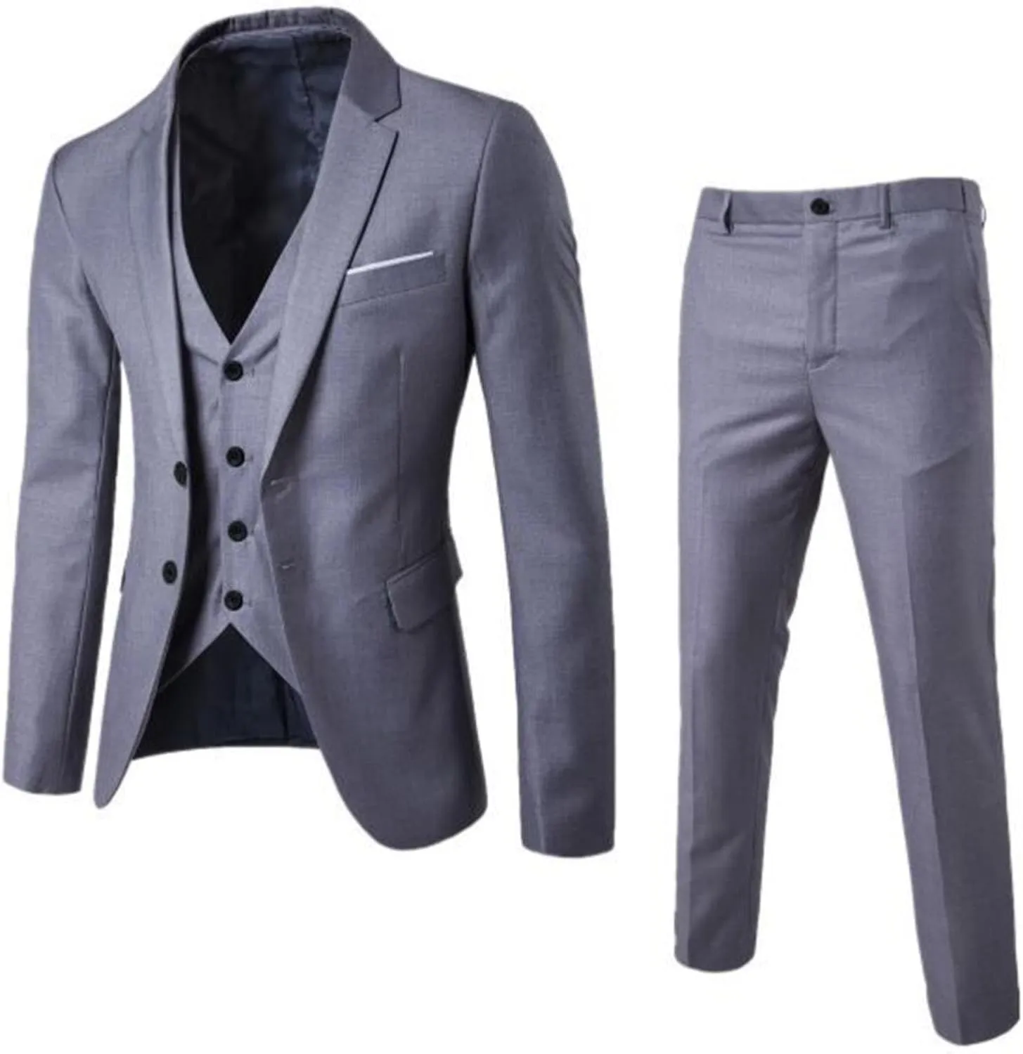 LCMTWX Slim Fit 2 Piece Suit Vest Party Wedding 3- Suit Slim Pants R Men's Coats Jackets Mens Slim Fit Suit Men Black Suit