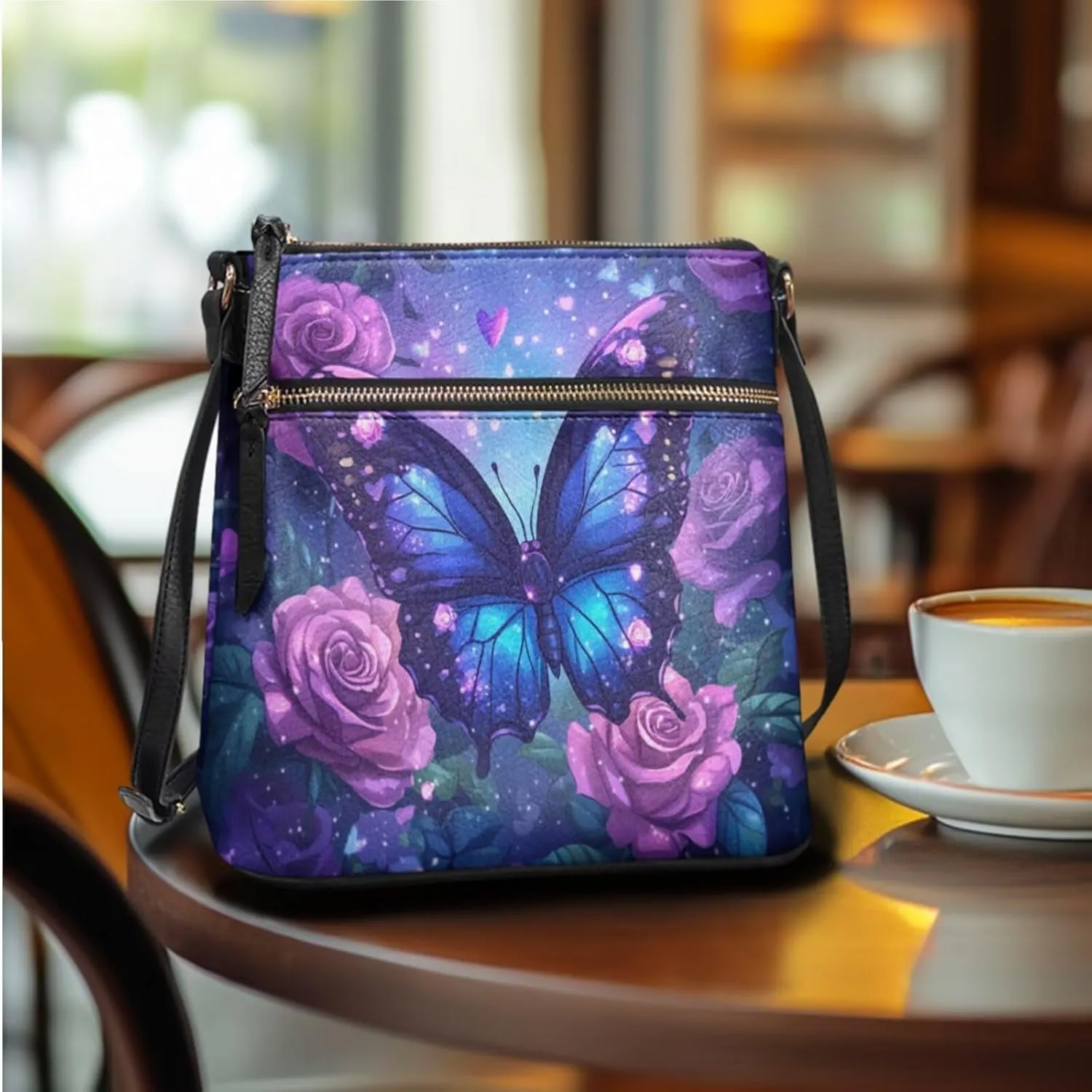 Leather Shoulder Bag for Women Crossbody 2 Pieces Crossbody Satchel Bags for Women Purses for Women