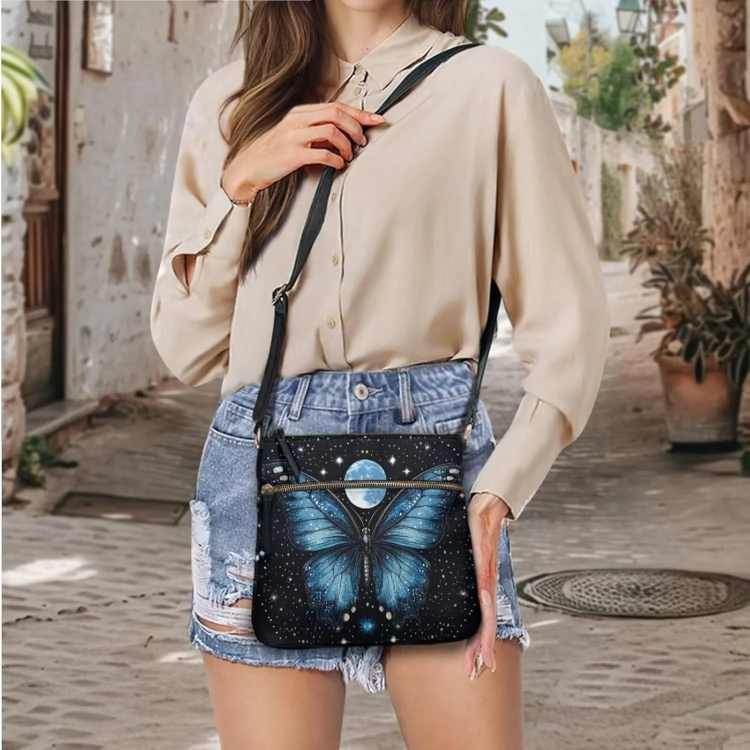 Leather Shoulder Bag for Women Crossbody 2 Pieces Crossbody Satchel Bags for Women Purses for Women