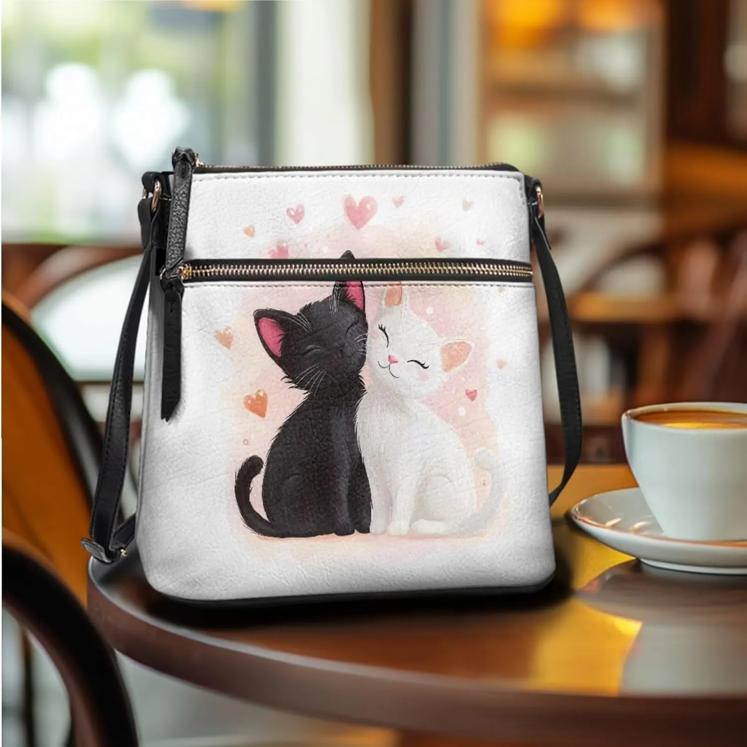 Leather Shoulder Bag for Women Crossbody 2 Pieces Satchel Purses for Women Wallet Purse for Women