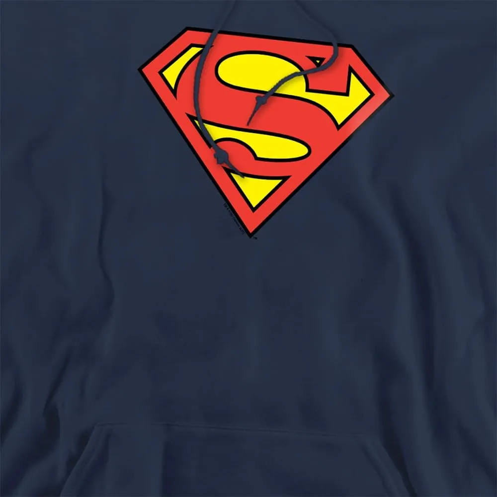 Popfunk Classic Superman Classic Logo Pull-Over Hoodie Sweatshirt