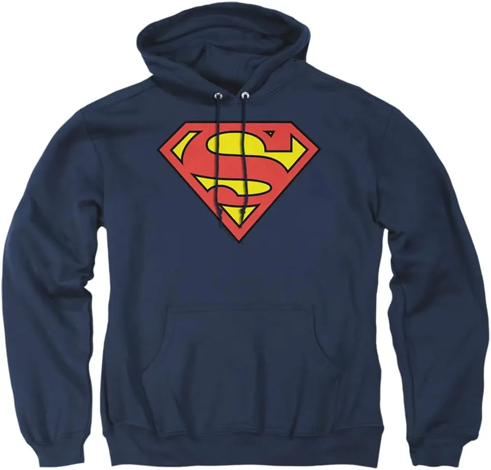 Popfunk Classic Superman Classic Logo Pull-Over Hoodie Sweatshirt
