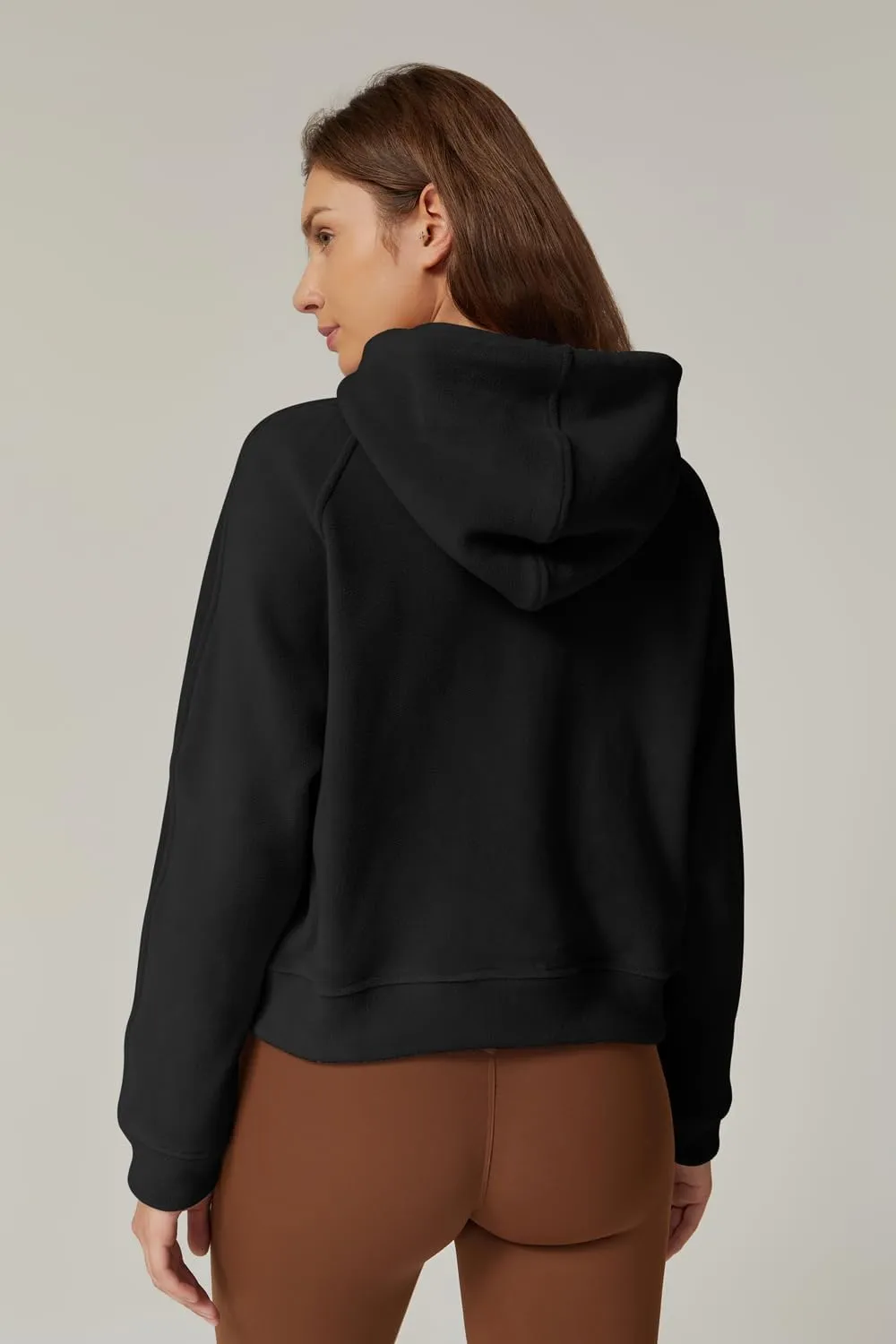 QINSEN Womens Full Zipper Hoodies Fleece Lined Collar Pullover Cozy Long Sleeve Sweatshirts