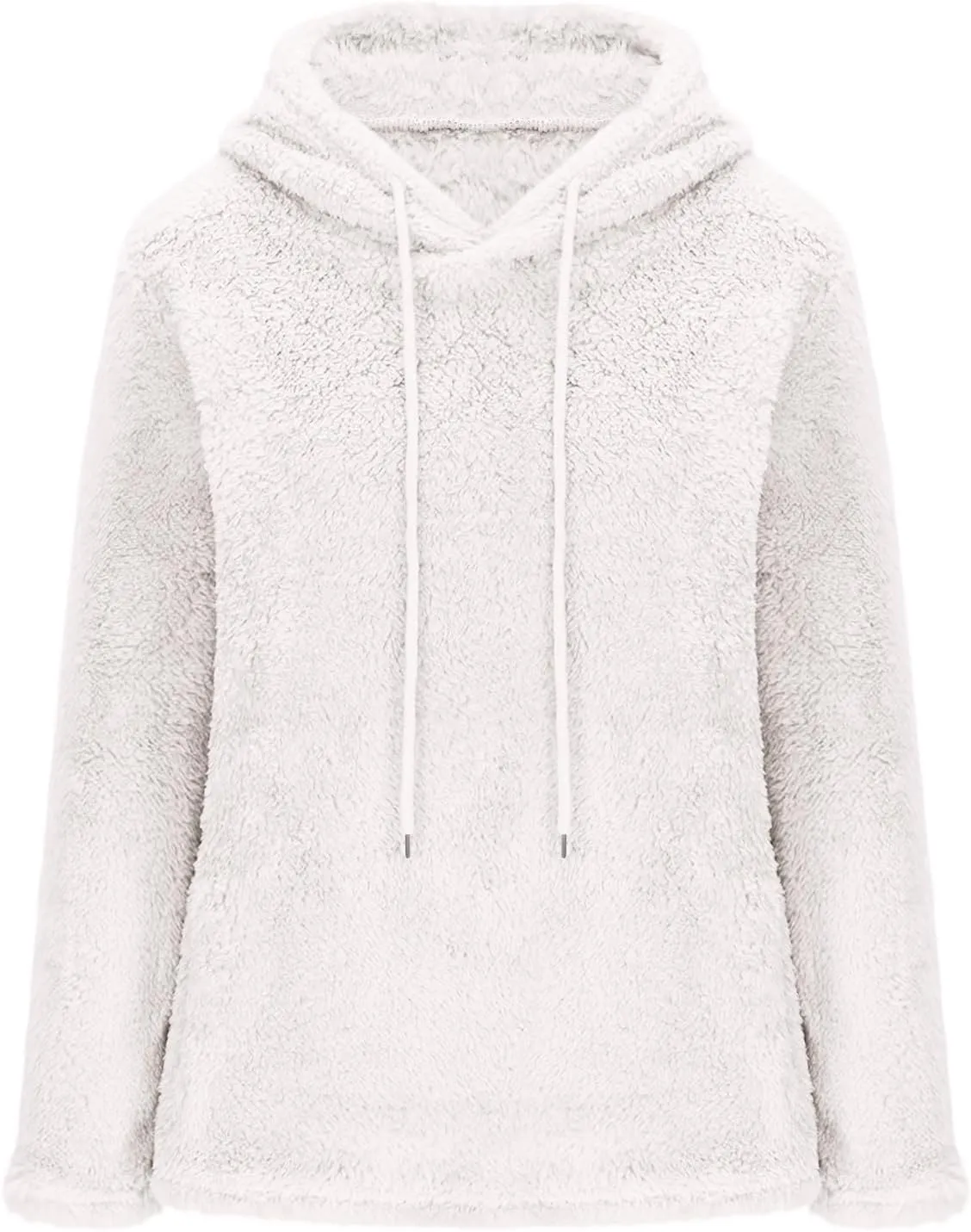 Women Sherpa Fleece Hoodies Oversized Sweatshirts Long Sleeve Drawstring Pullover Winter Soft Comfy Fuzzy Pajama Tops