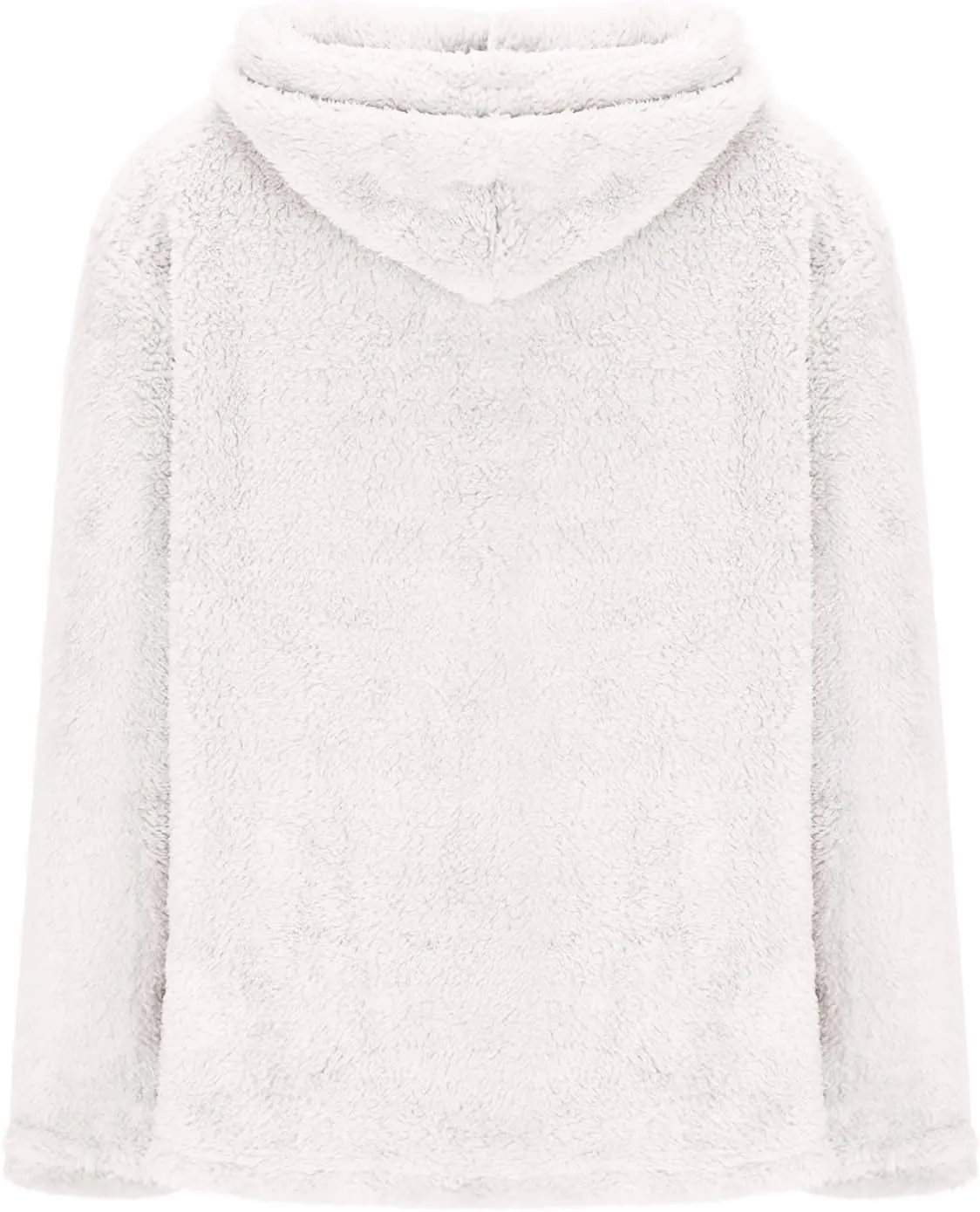 Women Sherpa Fleece Hoodies Oversized Sweatshirts Long Sleeve Drawstring Pullover Winter Soft Comfy Fuzzy Pajama Tops