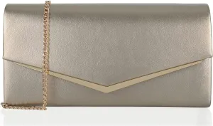 Womens Evening Handbag Vegan Leather Ladies Envelope Clutch Classic Elegant Purse Bags