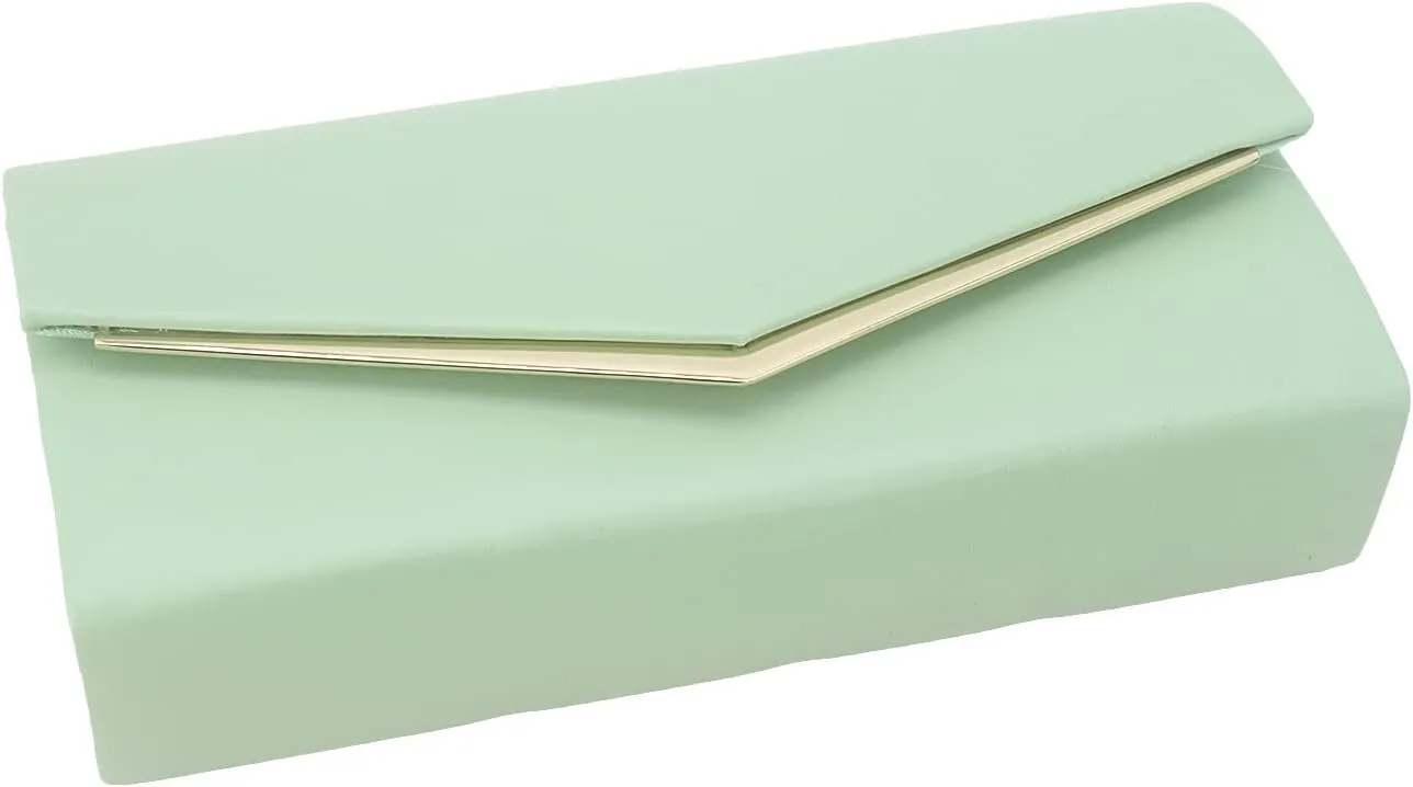 Womens Evening Handbag Vegan Leather Ladies Envelope Clutch Classic Elegant Purse Bags